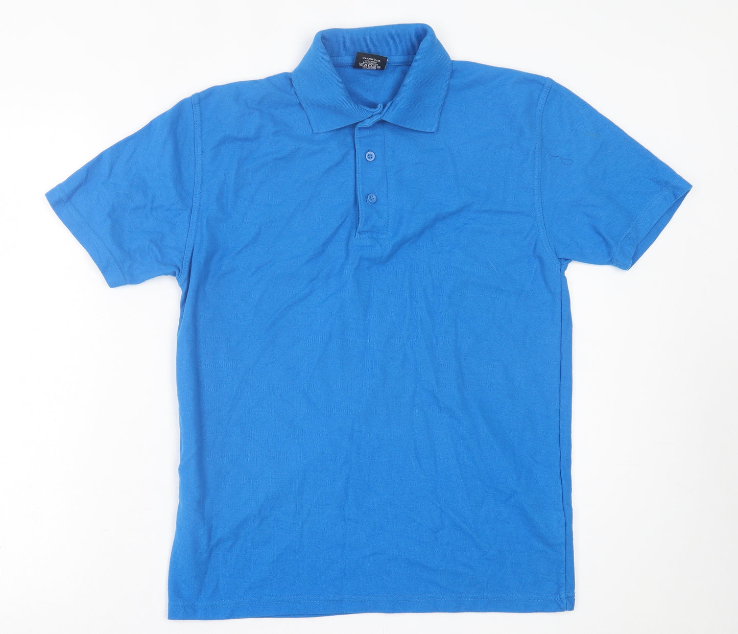 RTX Mens Blue  Cotton  Polo Size M Collared Button