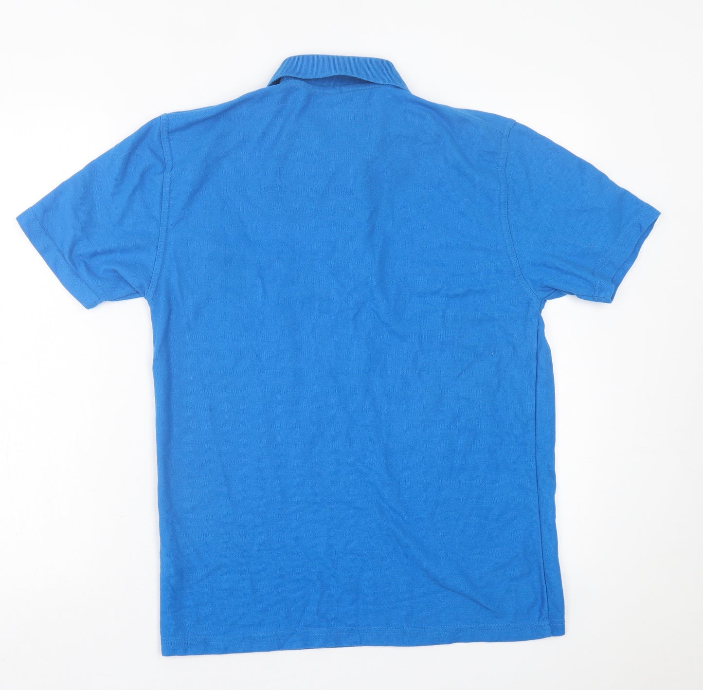 RTX Mens Blue  Cotton  Polo Size M Collared Button