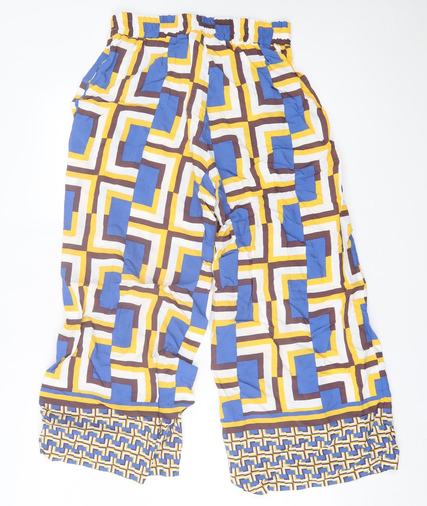Maria Bellentani Womens Multicoloured Geometric Viscose Trousers  Size M L26 in Regular
