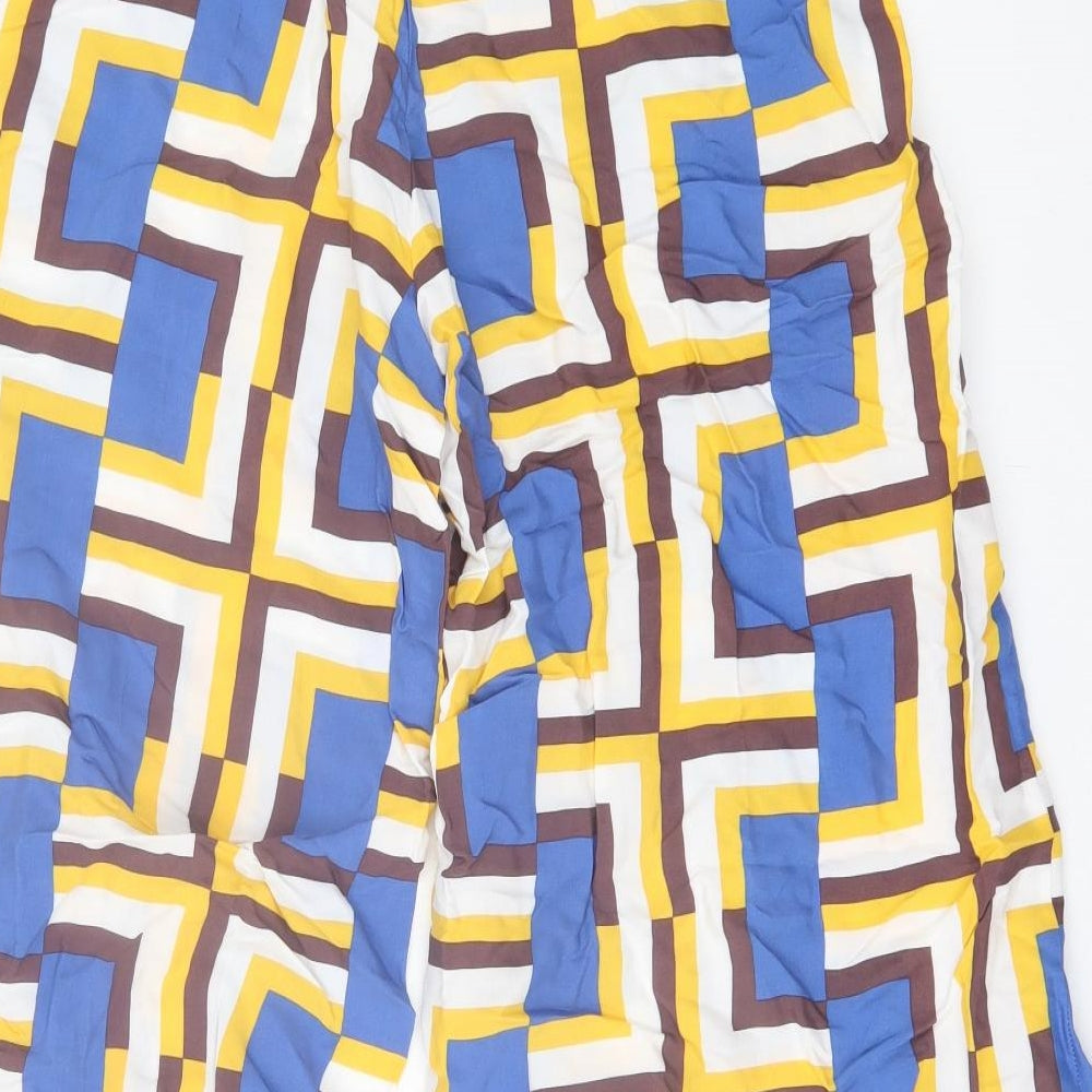 Maria Bellentani Womens Multicoloured Geometric Viscose Trousers  Size M L26 in Regular