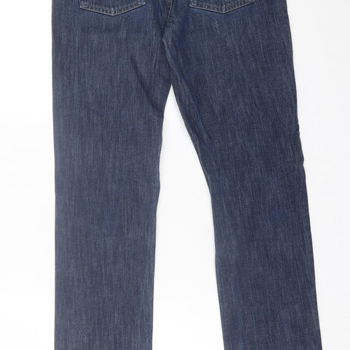 Kenneth Cole Womens Blue  Cotton Straight Jeans Size 30 L30 in Regular Button
