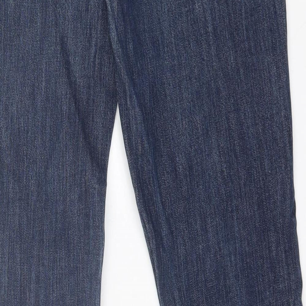 Kenneth Cole Womens Blue  Cotton Straight Jeans Size 30 L30 in Regular Button