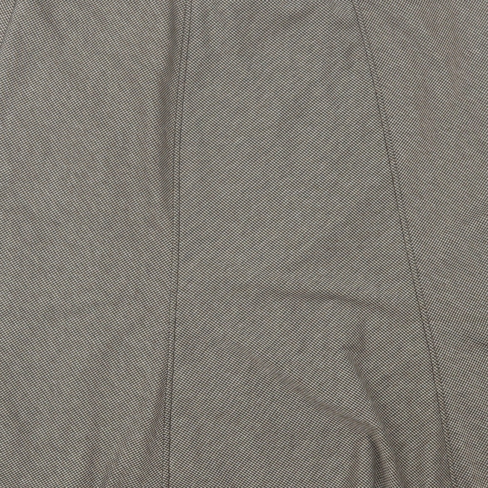 Honor Milburn Womens Brown Houndstooth Polyester A-Line Skirt Size 16