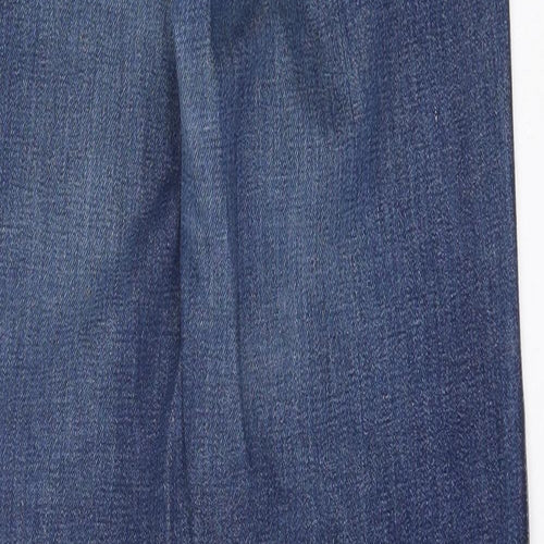 Talon Womens Blue  Cotton Straight Jeans Size 30 in L30 in Regular Button