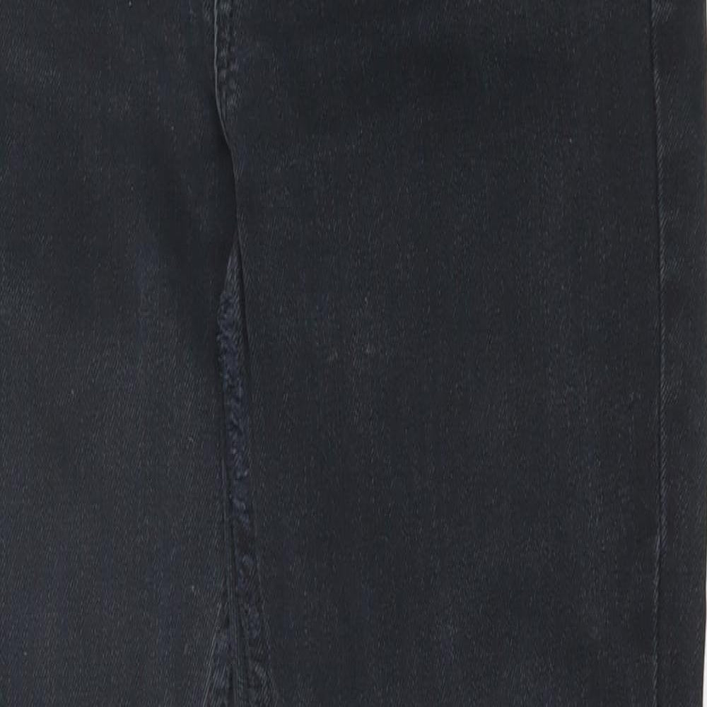 Baxter Womens Black  Cotton Skinny Jeans Size 14 L30 in Regular Button