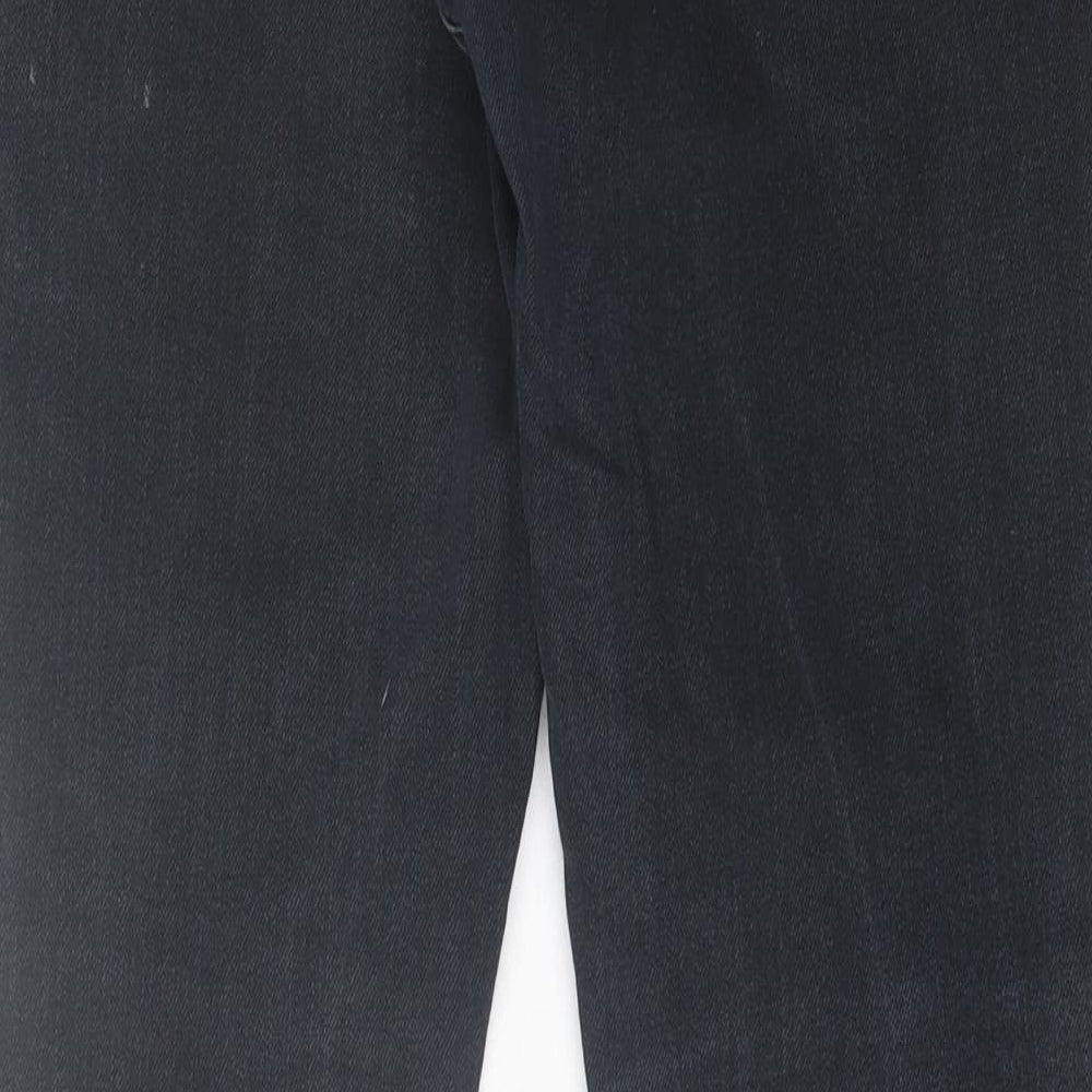 Baxter Womens Black  Cotton Skinny Jeans Size 14 L30 in Regular Button