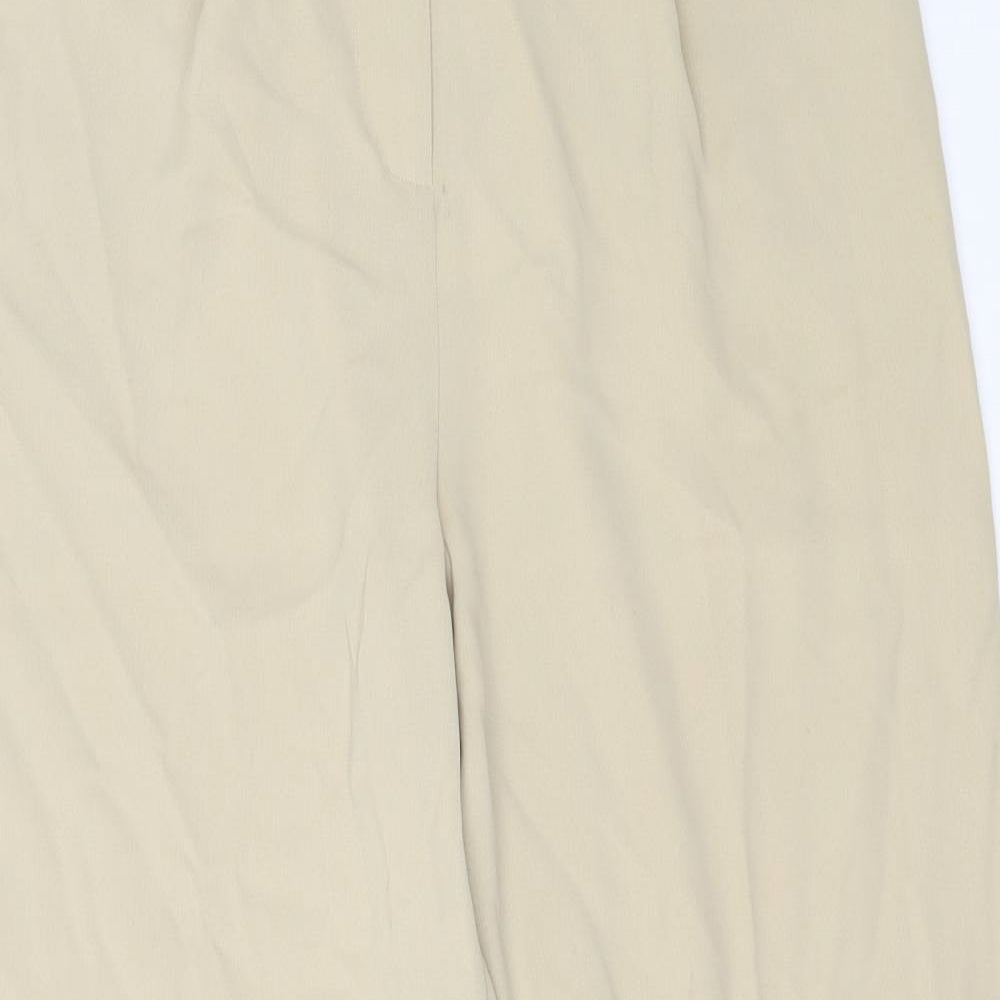 Precis Womens Beige  Polyester Trousers  Size 14 L27 in Regular Button