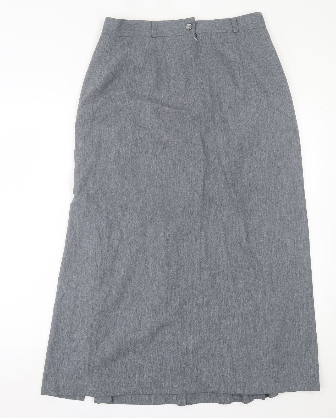 Katy Baker Womens Grey  Polyester A-Line Skirt Size 16   Button