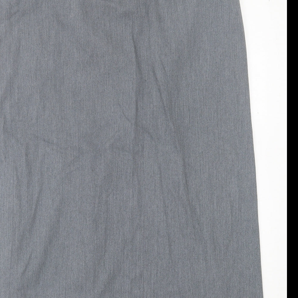 Katy Baker Womens Grey  Polyester A-Line Skirt Size 16   Button