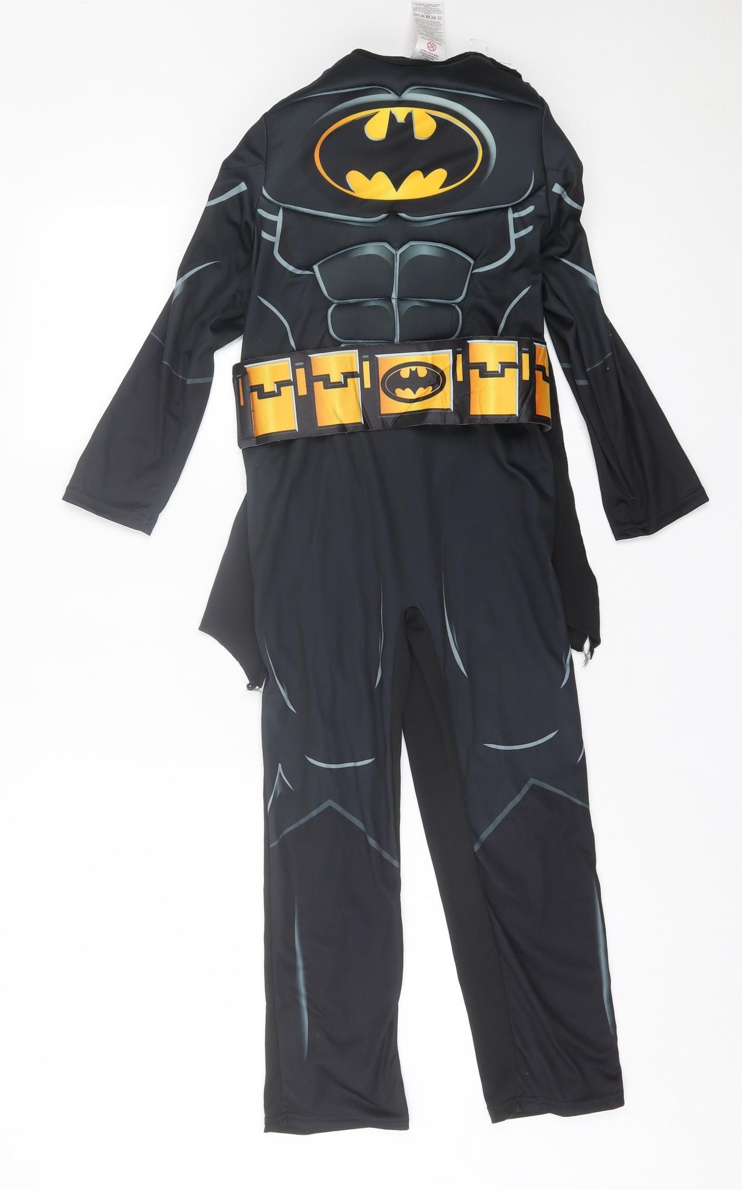 rubies Boys Black  Polyester Pullover Dress Shirt Size 7-8 Years Crew Neck Hook & Loop - Bat Man