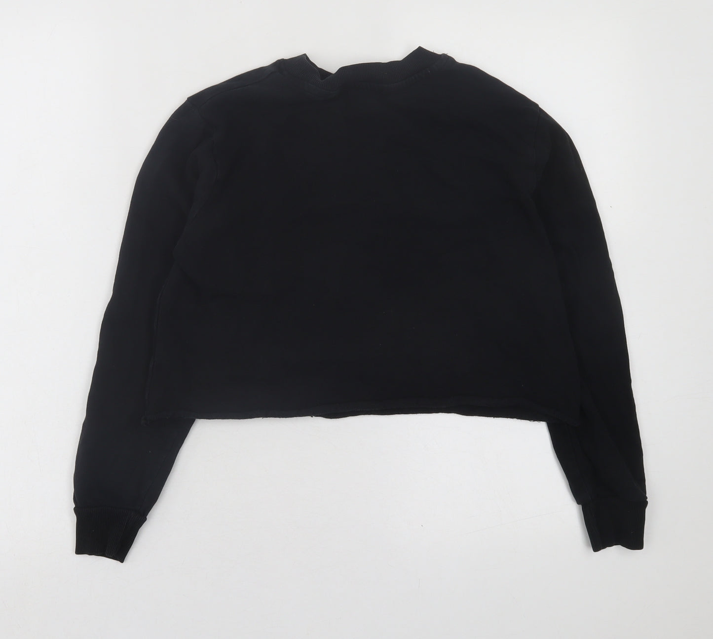 Pull&Bear Womens Black  Cotton Pullover Sweatshirt Size S  Pullover