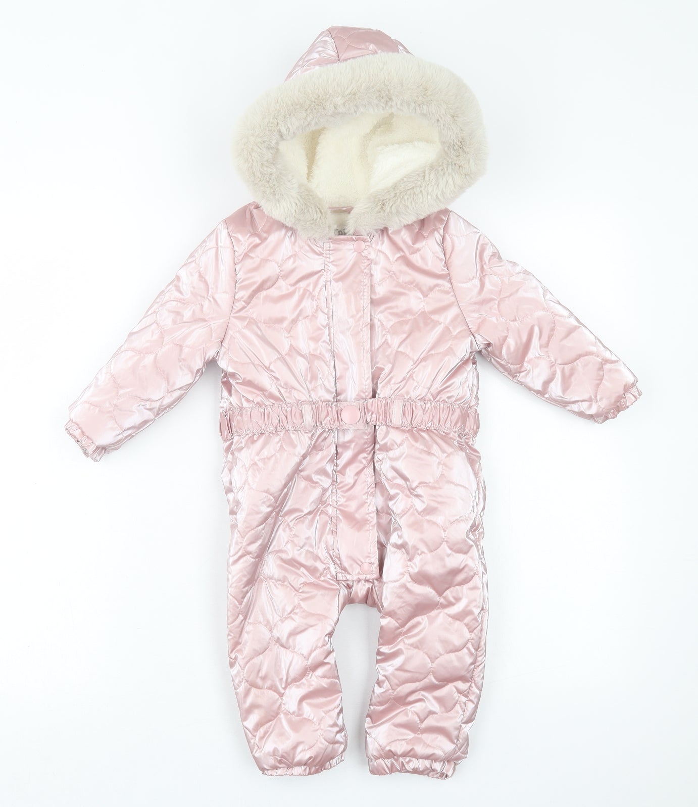 F&F Girls Pink   Basic Coat Poncho Size 12-18 Months   Zip