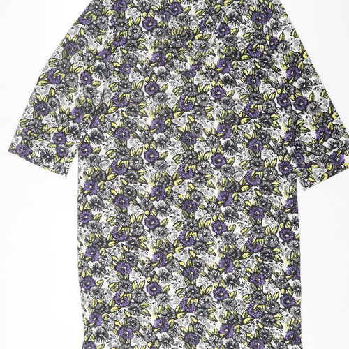 NEXT Womens Multicoloured Floral Polyester A-Line  Size 10  V-Neck Pullover