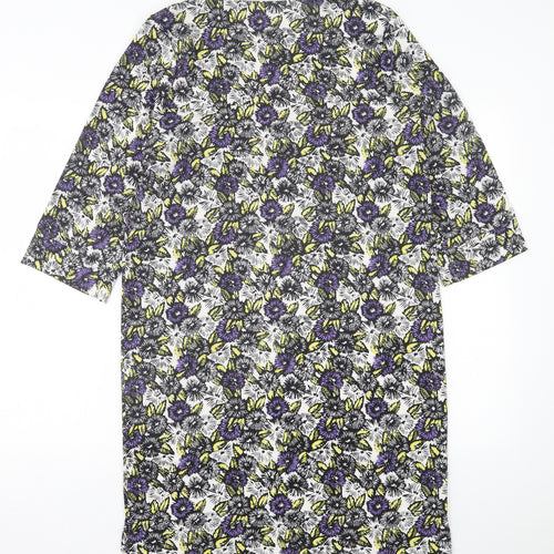 NEXT Womens Multicoloured Floral Polyester A-Line  Size 10  V-Neck Pullover