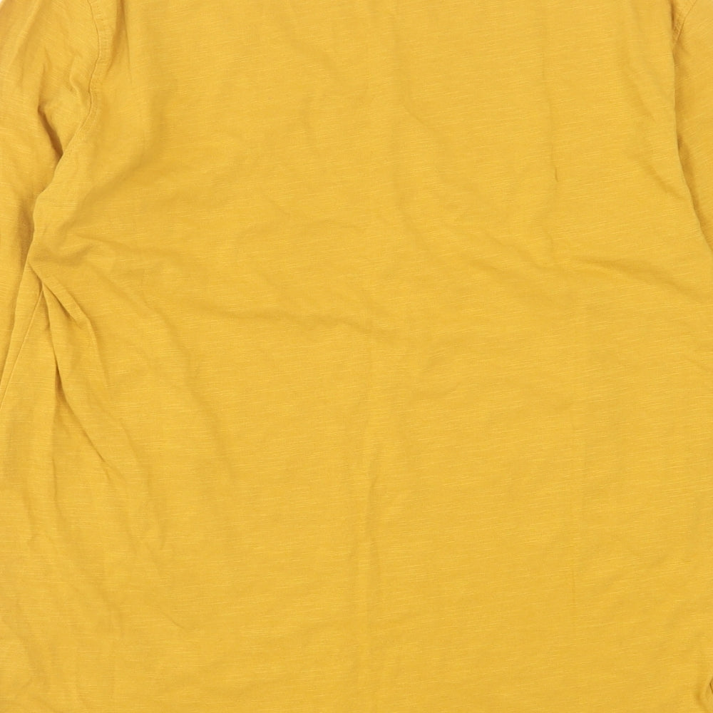 Zara Girls Yellow  Cotton Basic Casual Size 13-14 Years Crew Neck Pullover