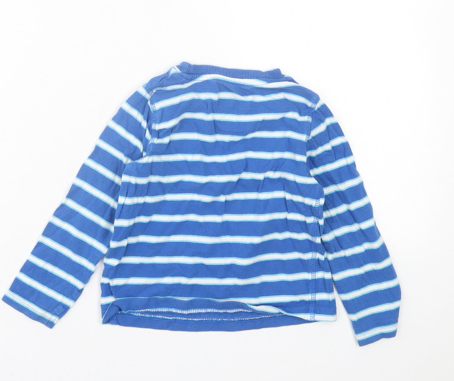 Lupilu Boys Blue Striped Cotton Basic Casual Size 2-3 Years Crew Neck Pullover