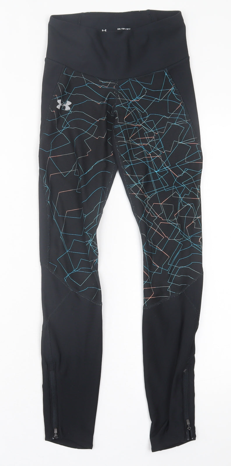 Under armour Womens Blue Geometric Polyester Capri Leggings Size XS L27 in