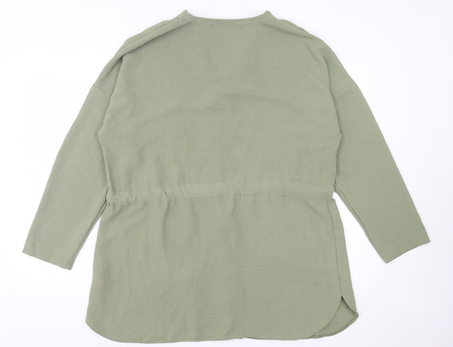 Primark Womens Green  Polyester Basic Blouse Size 16 V-Neck