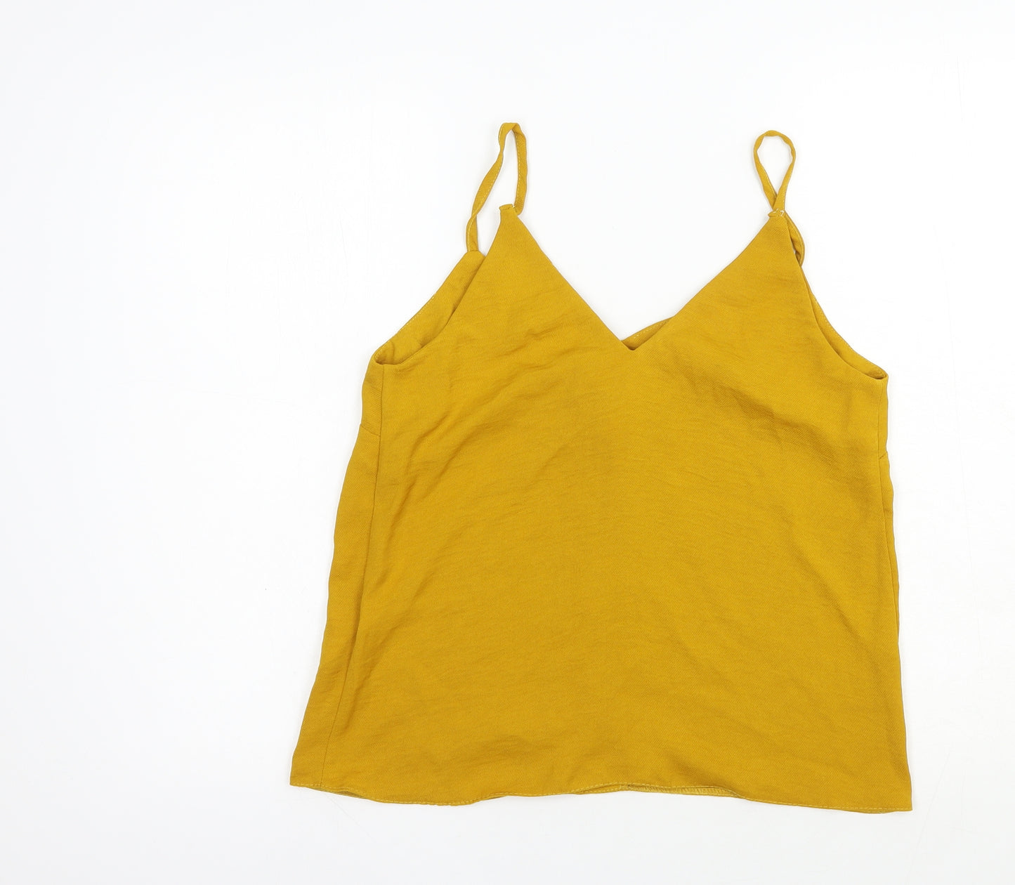 New Look Womens Yellow  Polyester Camisole Blouse Size 8 V-Neck