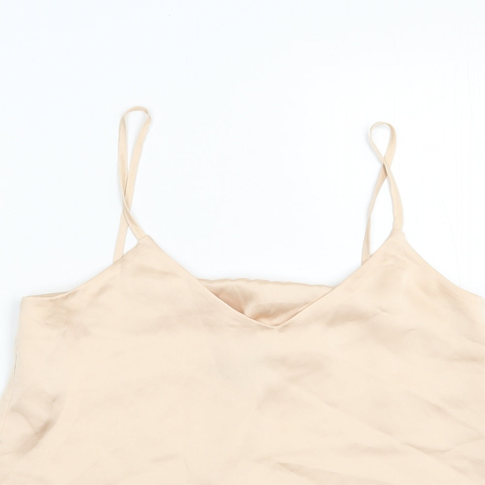 New Look Womens Pink  Polyester Camisole Blouse Size 6 V-Neck