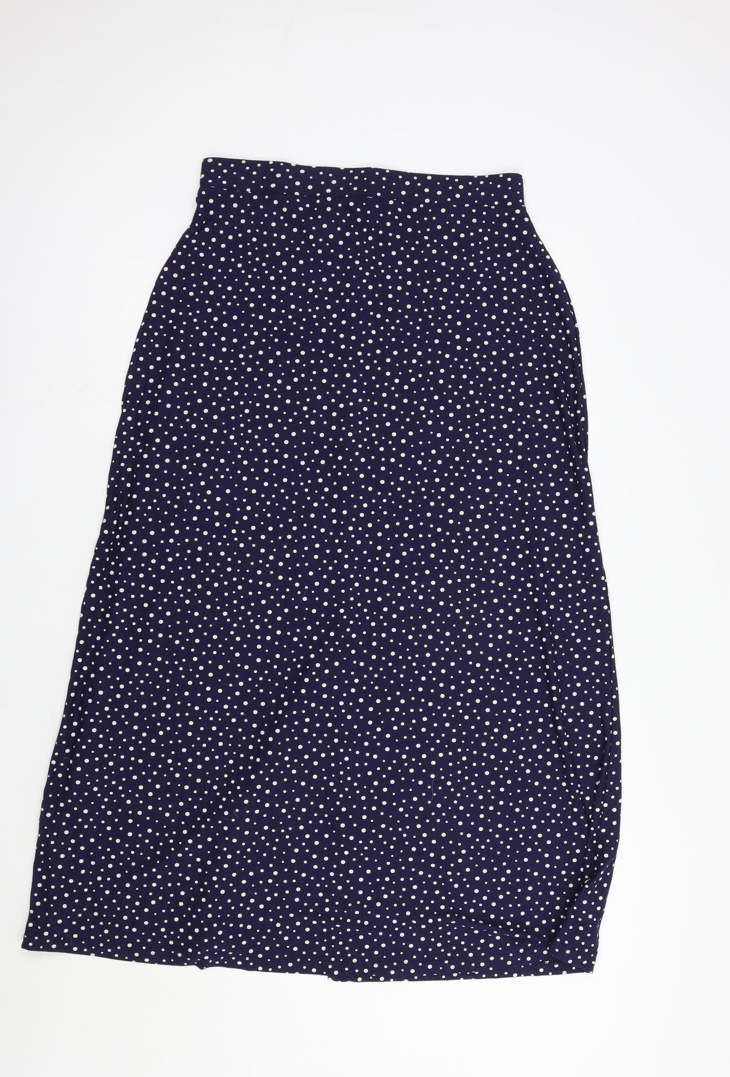 NEXT Womens Blue Polka Dot Viscose Maxi Skirt Size 12