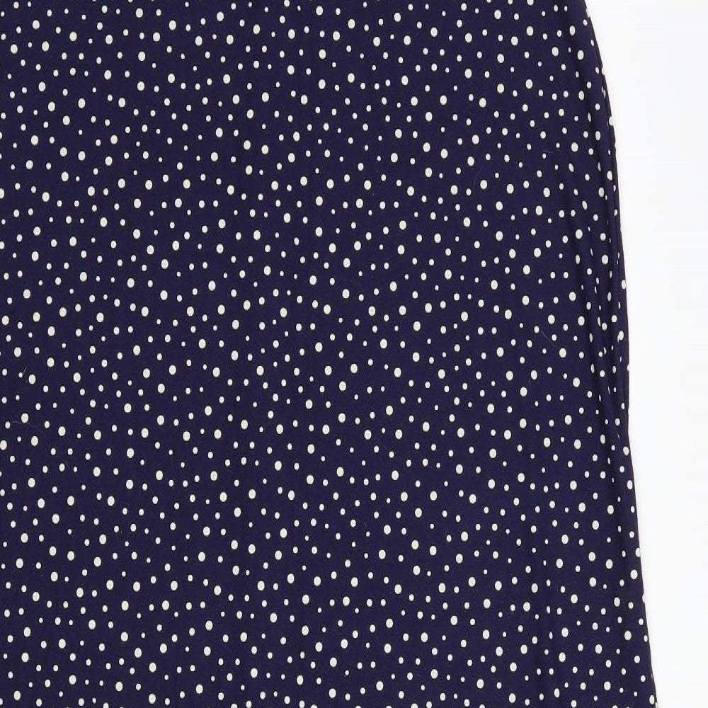 NEXT Womens Blue Polka Dot Viscose Maxi Skirt Size 12