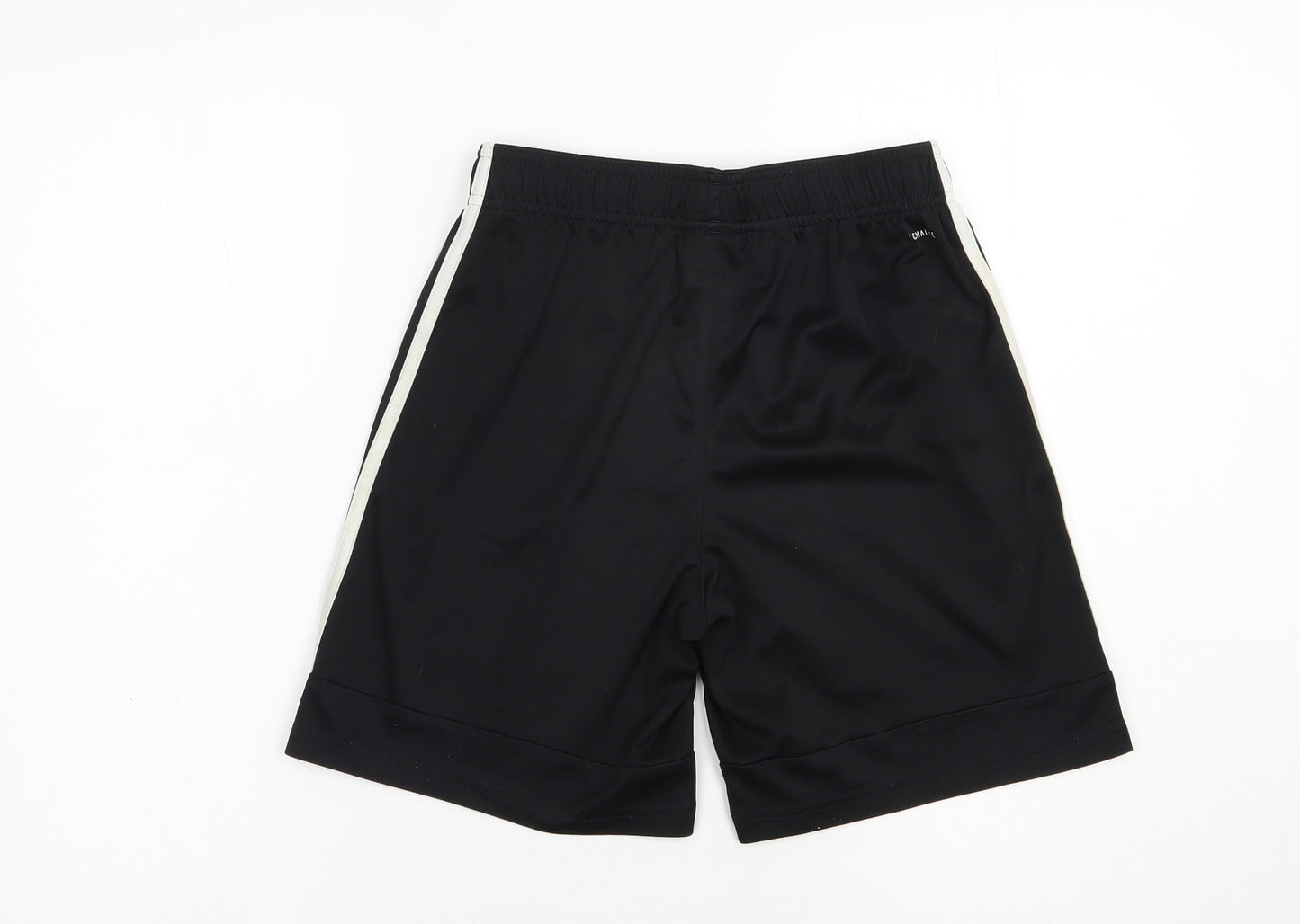 adidas Boys Black  Polyester Sweat Shorts Size 13-14 Years  Regular