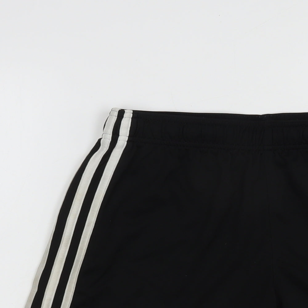 adidas Boys Black  Polyester Sweat Shorts Size 13-14 Years  Regular