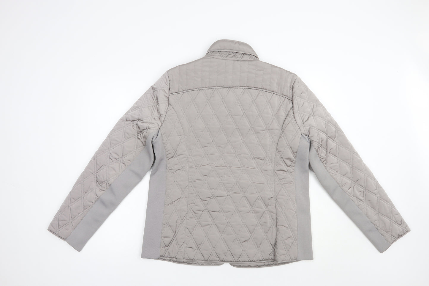 Dunnes Stores Womens Grey   Quilted Jacket Size 16  Zip