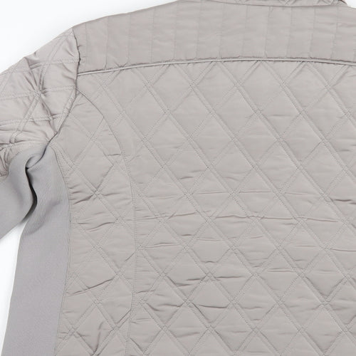Dunnes Stores Womens Grey   Quilted Jacket Size 16  Zip