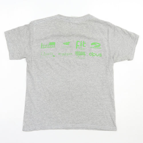 Gildan Womens Grey  Cotton Basic T-Shirt Size M Crew Neck