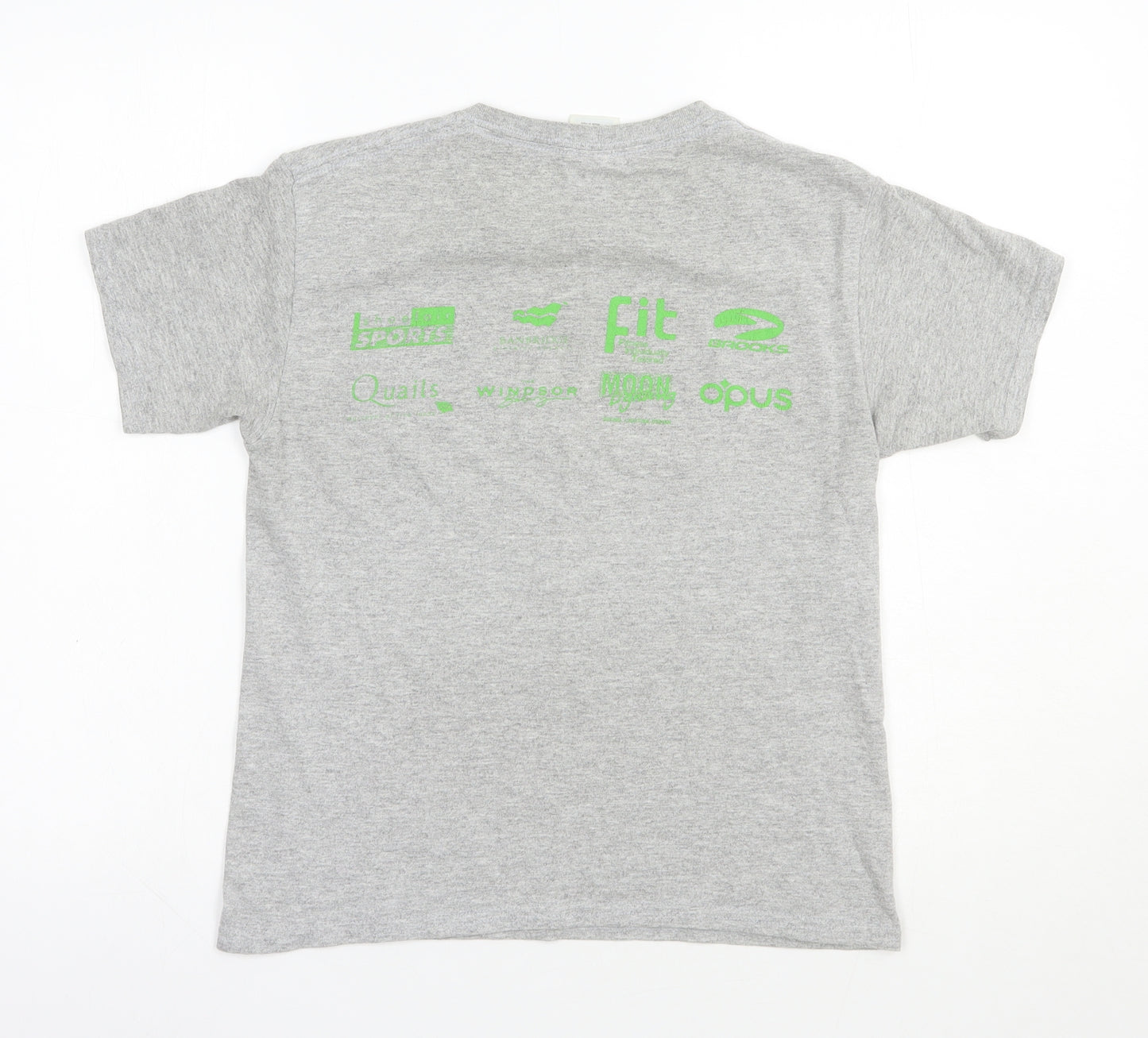 Gildan Womens Grey  Cotton Basic T-Shirt Size M Crew Neck