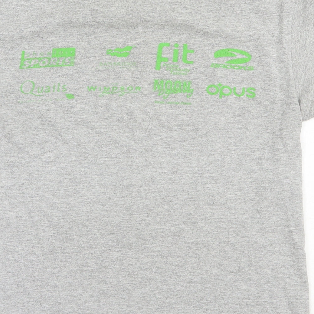 Gildan Womens Grey  Cotton Basic T-Shirt Size M Crew Neck