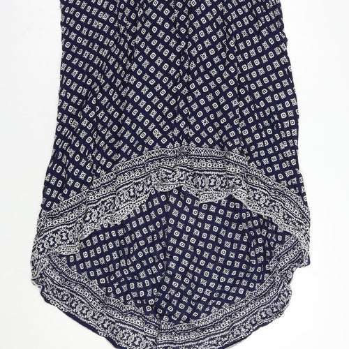 Atmosphere Womens Blue Geometric Viscose A-Line Skirt Size 12