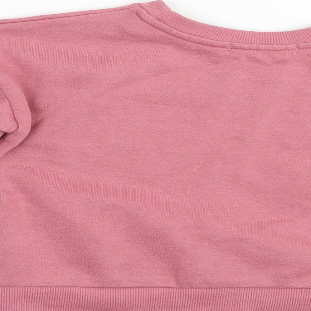 Primark Girls Pink  Cotton Pullover Sweatshirt Size 2-3 Years  Pullover - Heart