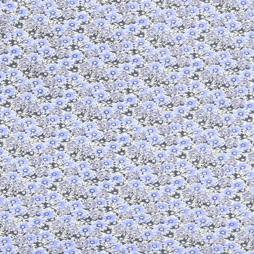 Damart Womens Blue Floral Cotton Basic T-Shirt Size 18 Crew Neck