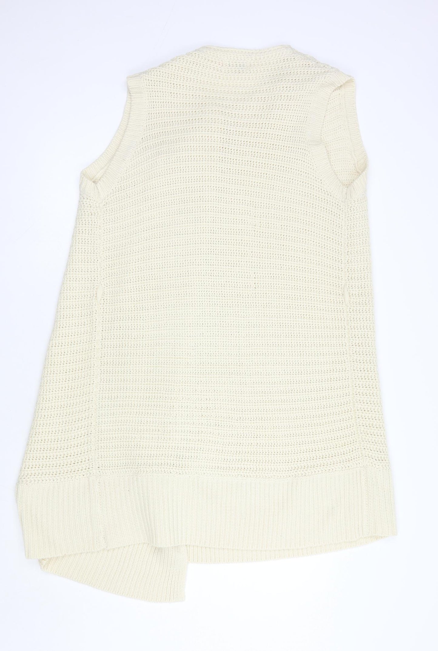 Lottie Womens Ivory Round Neck  Acrylic Cardigan Jumper Size 16