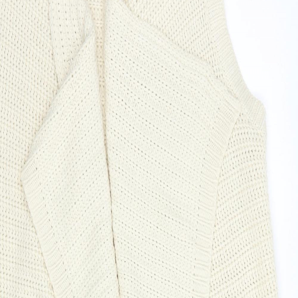 Lottie Womens Ivory Round Neck  Acrylic Cardigan Jumper Size 16