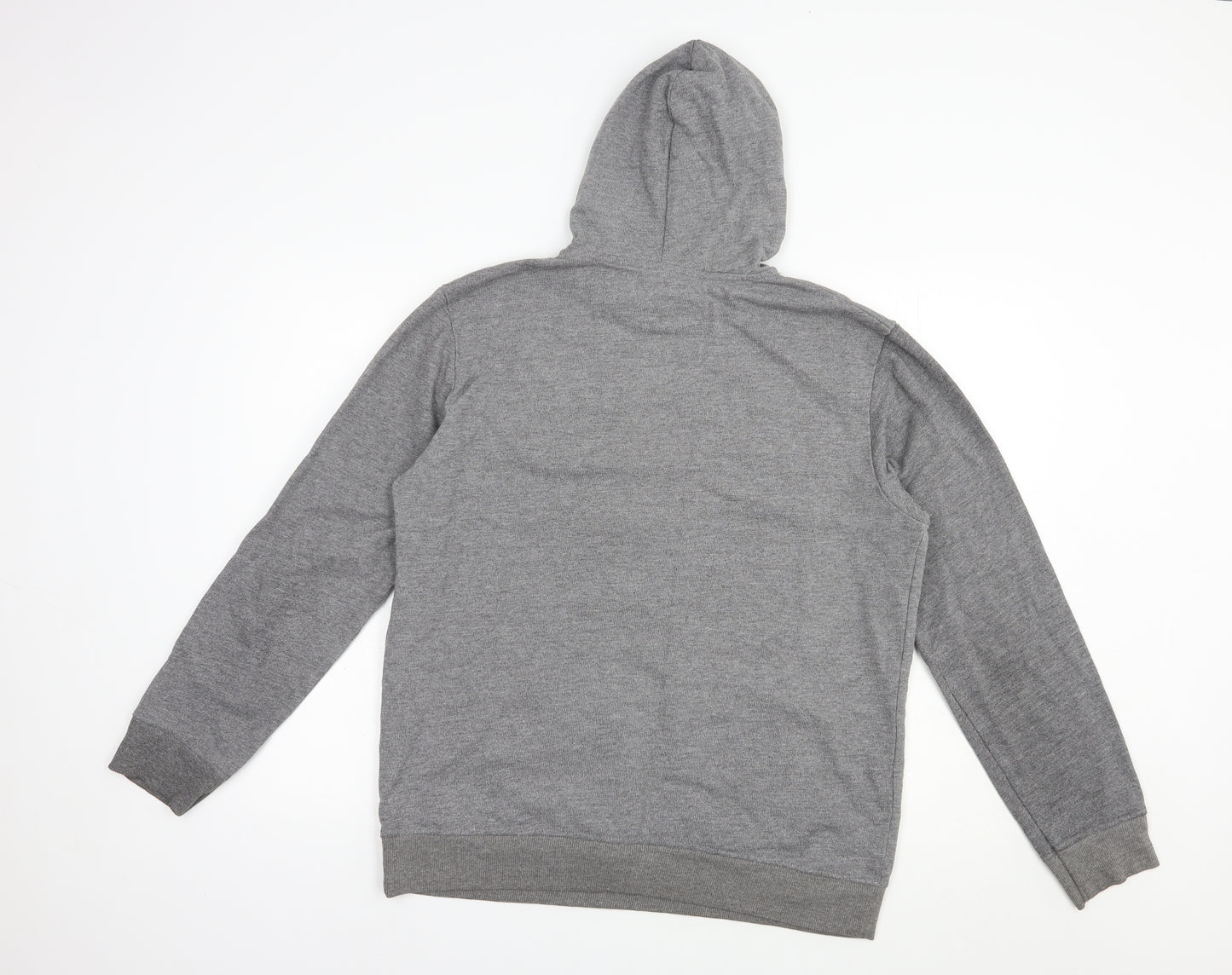 Pull&Bear Womens Grey  Cotton Pullover Hoodie Size L  Pullover
