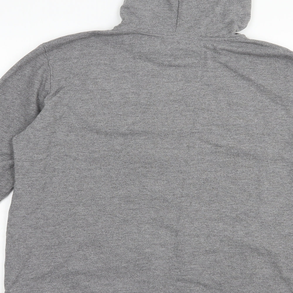 Pull&Bear Womens Grey  Cotton Pullover Hoodie Size L  Pullover