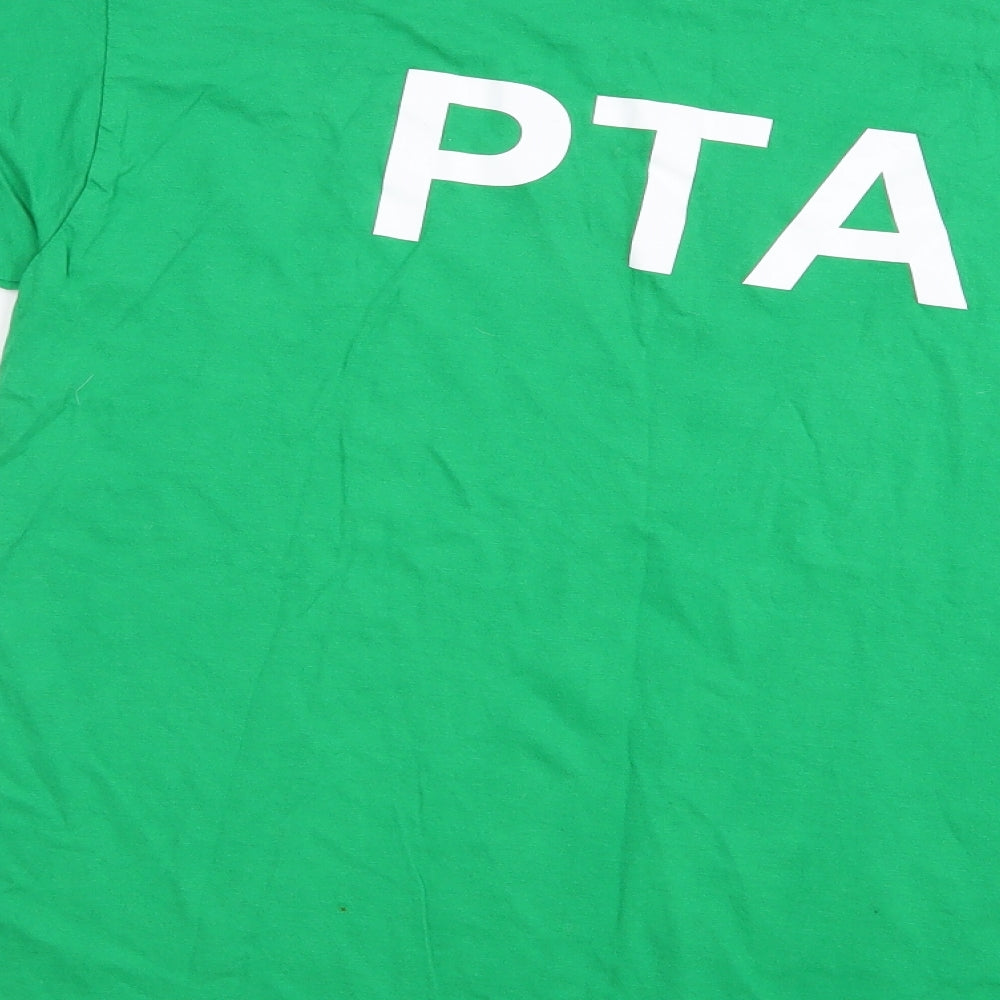 BC Collection Womens Green  Cotton Basic T-Shirt Size S Crew Neck