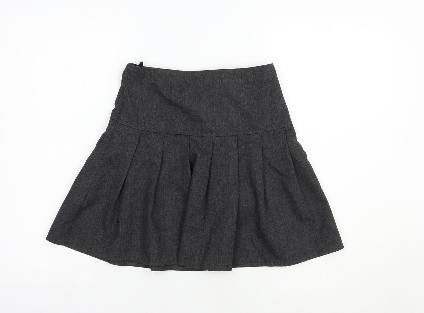 NEXT Girls Grey  Polyester Pleated Skirt Size 10 Years  Regular Zip - Schoolwear