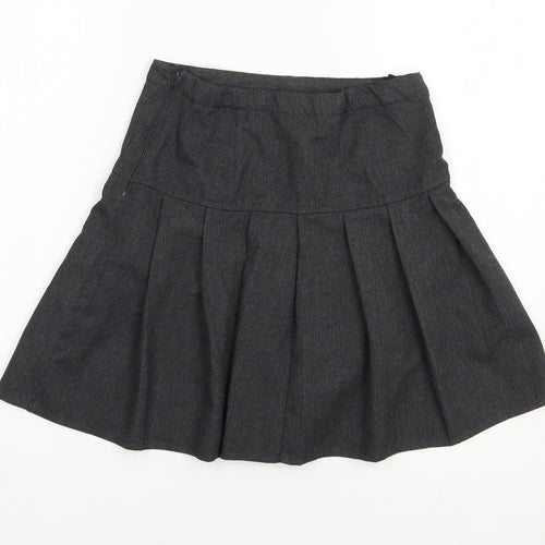 NEXT Girls Grey  Polyester Pleated Skirt Size 10 Years  Regular Zip - Schoolwear