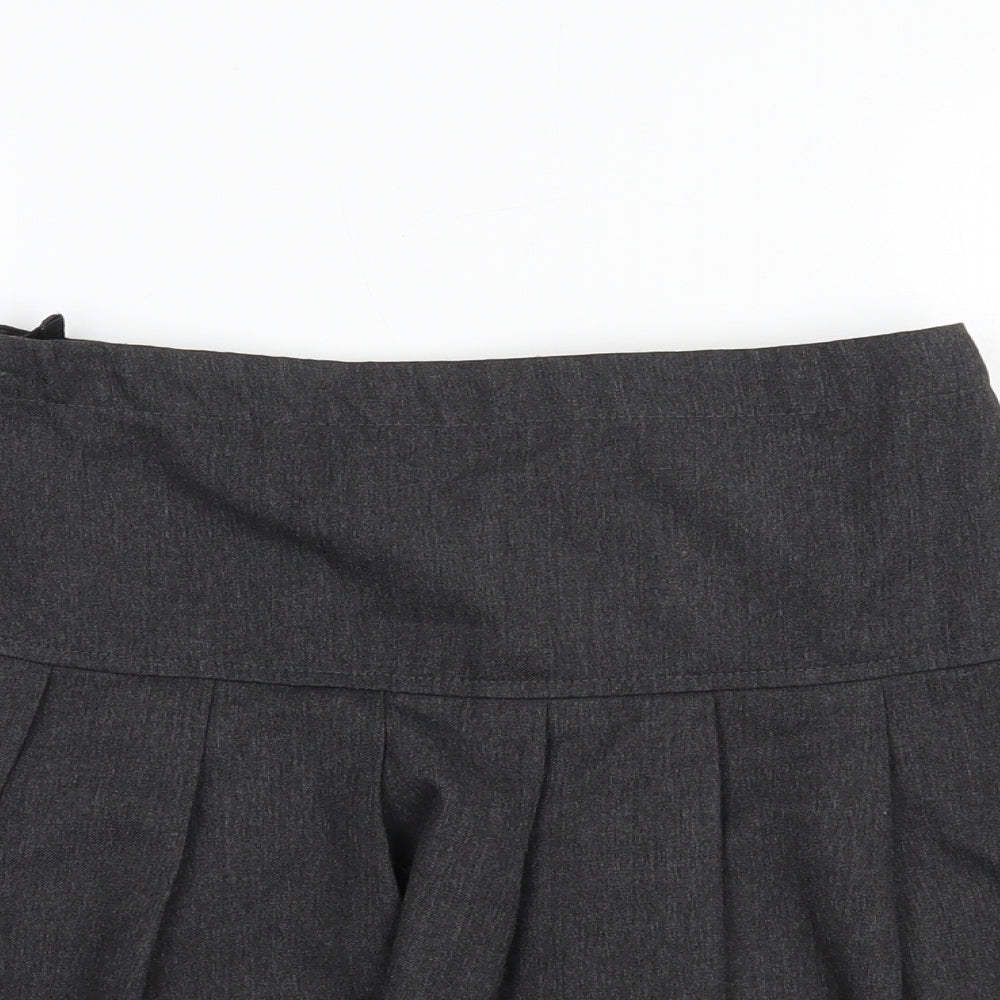 NEXT Girls Grey  Polyester Pleated Skirt Size 10 Years  Regular Zip - Schoolwear