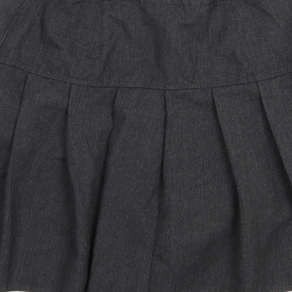 NEXT Girls Grey  Polyester Pleated Skirt Size 10 Years  Regular Zip - Schoolwear