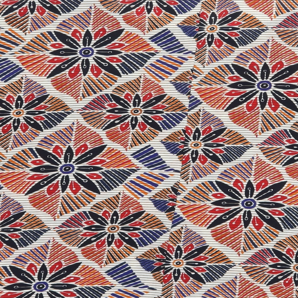 Preworn Womens Multicoloured Floral Polyester Basic Blouse Size L Boat Neck