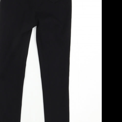 SheIn Womens Black  Viscose Capri Trousers Size XS L23 in Regular Button