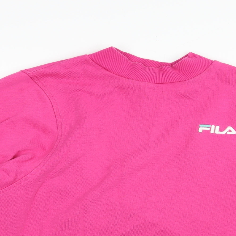 FILA Womens Pink  Cotton Pullover Sweatshirt Size S  Pullover