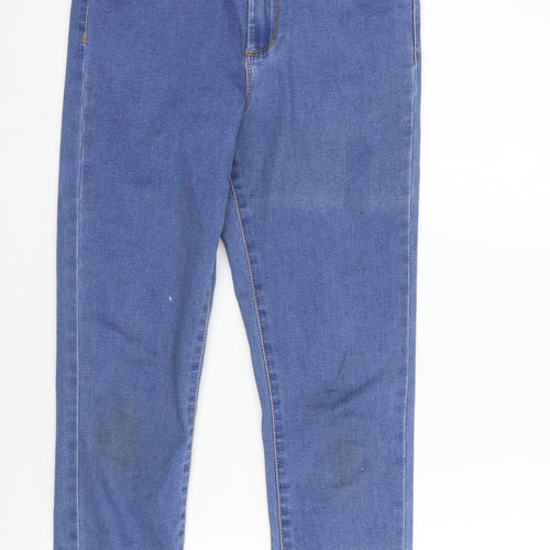 Denim Co. Womens Blue  Cotton Skinny Jeans Size 10 L27 in Regular Button