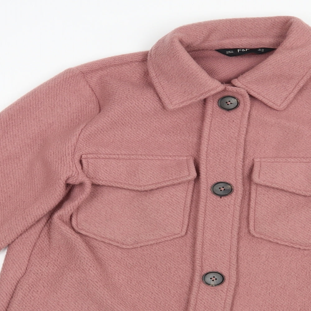 F&F Womens Pink   Jacket  Size XS  Button